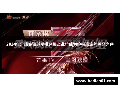 2024年足球竞猜球星排名揭晓谁将成为终极赢家的黑马之选
